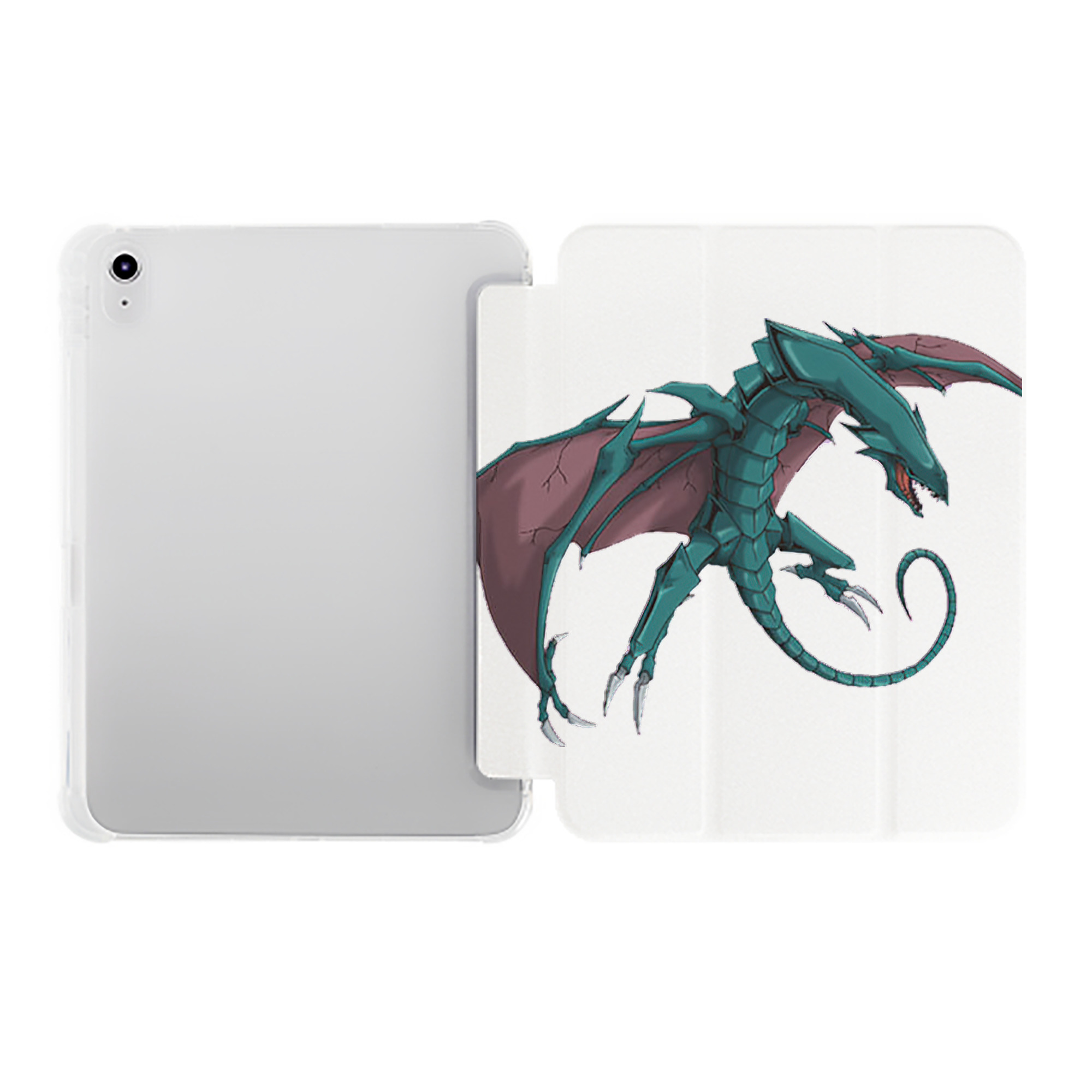 （画像用） 遊☆戯☆王 Yu-Gi-Oh! IPad ケース ペン収納付き 三つ折りスタンド PUレザー×シリコン 対応機種9.5/10.5/10.9インチ